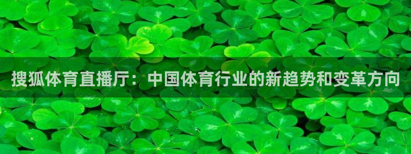 搜狐体育直播厅：中国体育行业的新趋势和变革方向